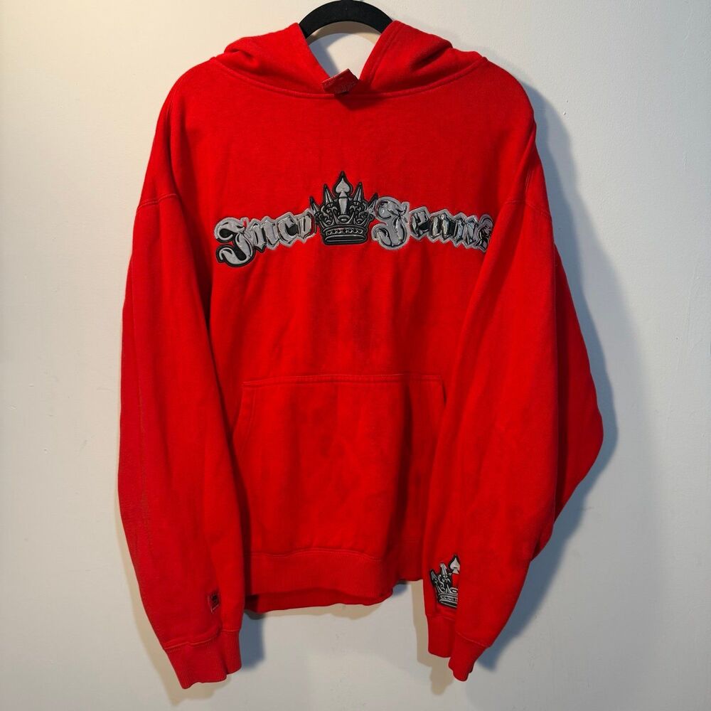 Jnco Jeans, vintage y2k red crown hoodie, cotton. Men’s XXL